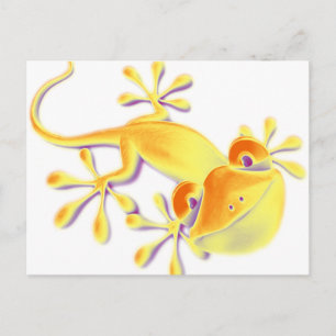 Glimlachende gekko   Maak je eigen achtergrond Briefkaart