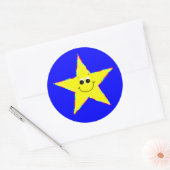 Glimlachende gele ster Stickers (Envelop)