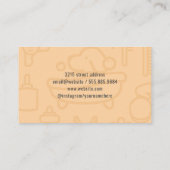 Glimlachende gelukkige hond in bad visitekaartje (Achterkant)