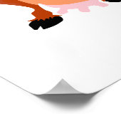 glimlachende gelukkige koe poster (Hoek)