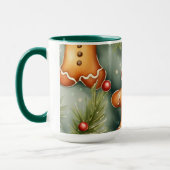 Glimlachende gember broodman Kerstmis Patroon Mok (Links)