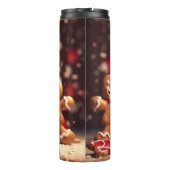 Glimlachende Gemberkoek Man Thermosbeker (Achterkant)
