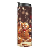 Glimlachende Gemberkoek Man Thermosbeker (Geroteerd rechts)