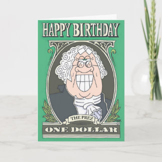 GLIMLACHENDE GEORGE Verjaardag Kaart