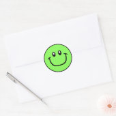 Glimlachende Gezicht Stickers Groen 0003 (Envelop)