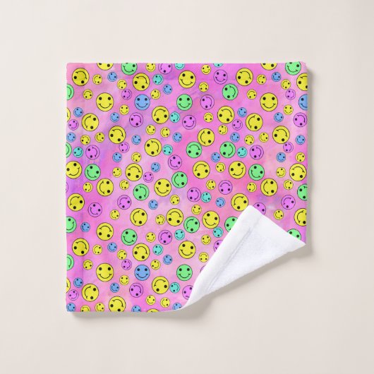 glimlachende gezichten Chem 5 Bad Handdoek (Wasdoekje)