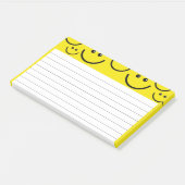 Glimlachende gezichten in Sunshine Yellow Post-it® Notes (Schuin)