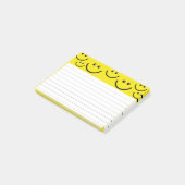 Glimlachende gezichten in Sunshine Yellow Post-it® Notes (Schuin)