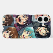 Glimlachende gezichten, manga van Natasha Us Case-Mate iPhone Case (Achterkant (horizontaal))