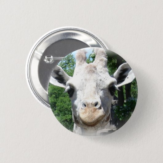 Glimlachende Giraffe Ronde Button 5,7 Cm (Voorkant /achterkant)