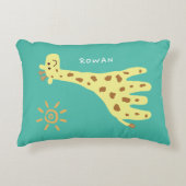 Glimlachende Giraffe Sierkussens met Eigen Accent Kussen (Voorkant)