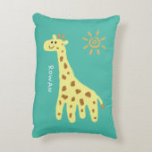 Glimlachende Giraffe Sierkussens met Eigen Accent Kussen (Achterkant (Verticaal))