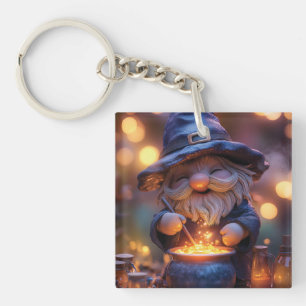 Glimlachende Gnoom Roerende Magische Pot Sleutelhanger