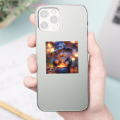 Glimlachende Gnoom Roerende Magische Pot Sticker (Telefoon)