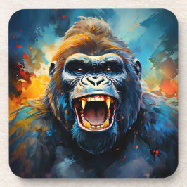 Glimlachende gorilla bier onderzetter