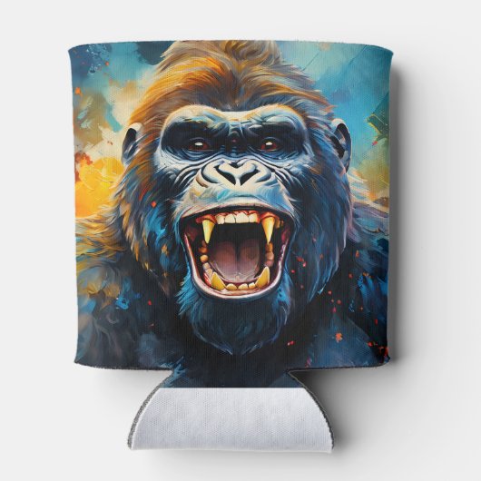 Glimlachende gorilla blikjeskoeler (Achterkant)