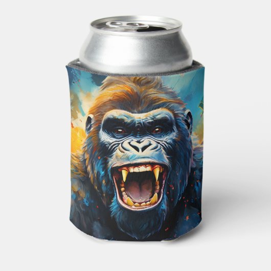 Glimlachende gorilla blikjeskoeler (Blikje Achterkant)