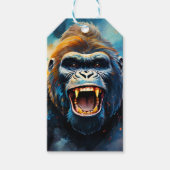 Glimlachende gorilla cadeaulabel (Voorkant)