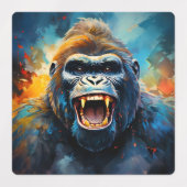 Glimlachende gorilla labels (Design 1)