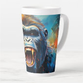 Glimlachende gorilla latte mok (Rechterhoek)