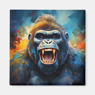 Glimlachende gorilla magneet