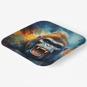 Glimlachende gorilla papieren bordje (Gebogen)