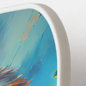 Glimlachende gorilla pickleball paddle (Links Detail)