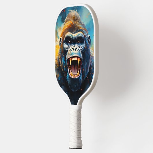 Glimlachende gorilla pickleball paddle (Links)
