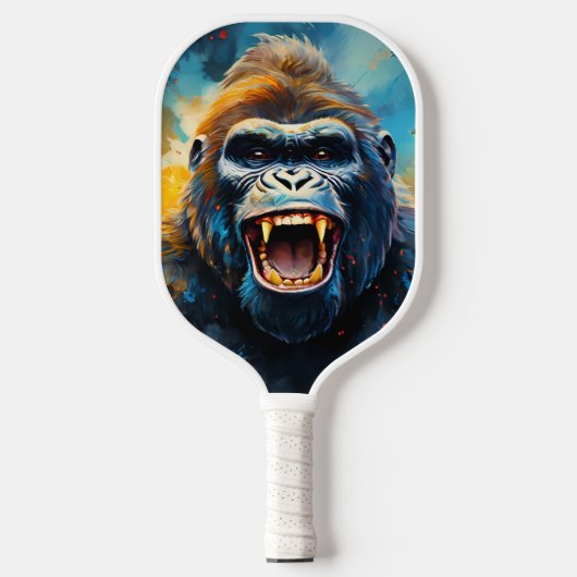 Glimlachende gorilla pickleball paddle (Voorkant)