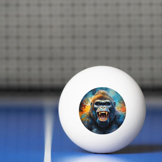 Glimlachende gorilla pingpongbal (Net)