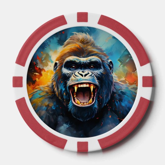 Glimlachende gorilla poker chips (Voorkant)