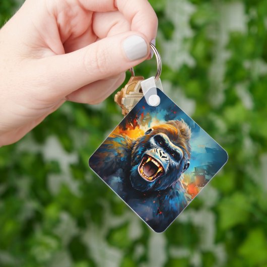Glimlachende gorilla sleutelhanger (Hand)