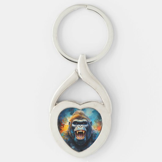 Glimlachende gorilla sleutelhanger (Voorkant)