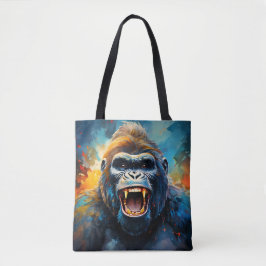 Glimlachende gorilla tote bag