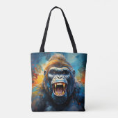 Glimlachende gorilla tote bag (Achterkant)