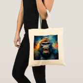 Glimlachende gorilla tote bag (Voorkant (product))