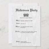 Glimlachende Gotische Schedel Zwart & Wit Hallowee Kaart (Achterkant)