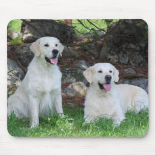 Glimlachende Goud Retriever Honden Muismat
