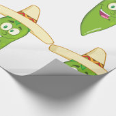 Glimlachende Groene Chilipeper Cadeaupapier