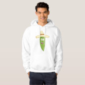 Glimlachende Groene Chilipeper Hoodie (Voorkant volledig)