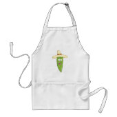 Glimlachende Groene Chilipeper Standaard Schort (Voorkant)