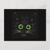 Glimlachende groene ogen kat briefkaart (Voorkant)