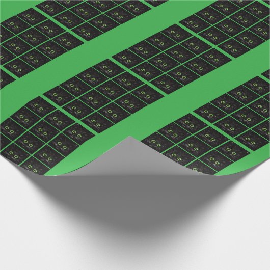 Glimlachende groene ogen kat cadeaupapier (Hoek)