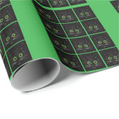 Glimlachende groene ogen kat cadeaupapier (Rol Hoek)