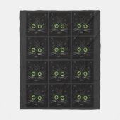 Glimlachende groene ogen kat fleece deken (Voorkant)