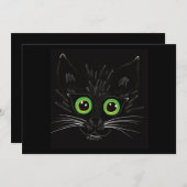 Glimlachende groene ogen kat kaart (Voorkant / Achterkant)