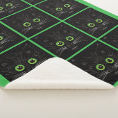 Glimlachende groene ogen kat sherpa deken (3/4)