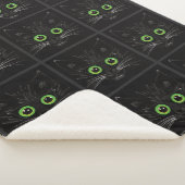 Glimlachende groene ogen kat sherpa deken (3/4)