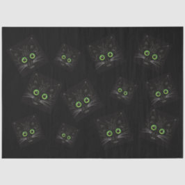 Glimlachende groene ogen kat tissuepapier