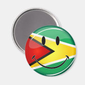 Glimlachende Guyanese vlag Magneet (Voorkant / Achterkant)